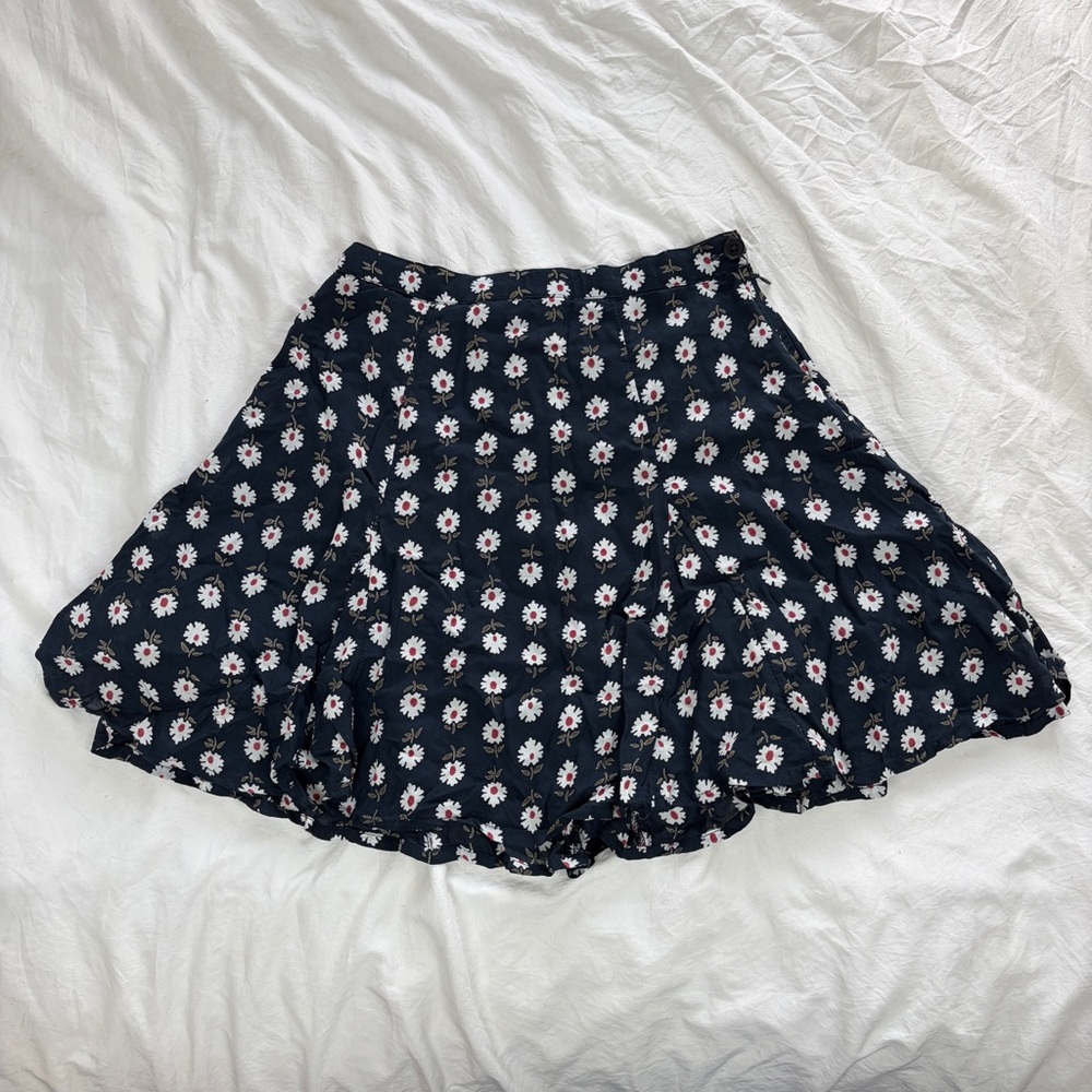 Billabong Navy Floral A-Line mini Skirt